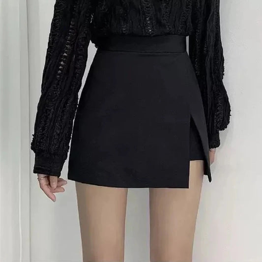 Black Mini High Waist Skirt
