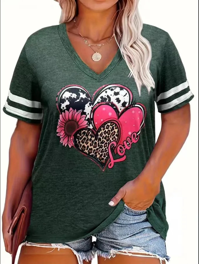 Love Print Casual Tee