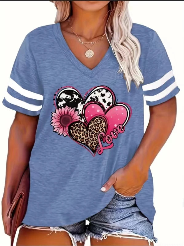 Love Print Casual Tee