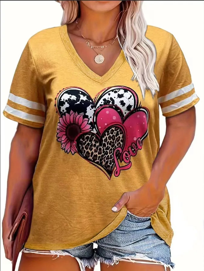 Love Print Casual Tee
