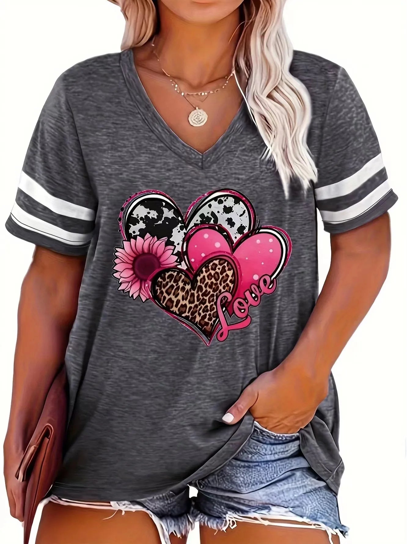 Love Print Casual Tee