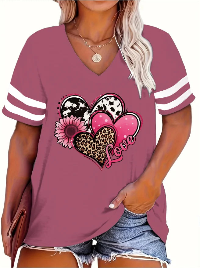 Love Print Casual Tee