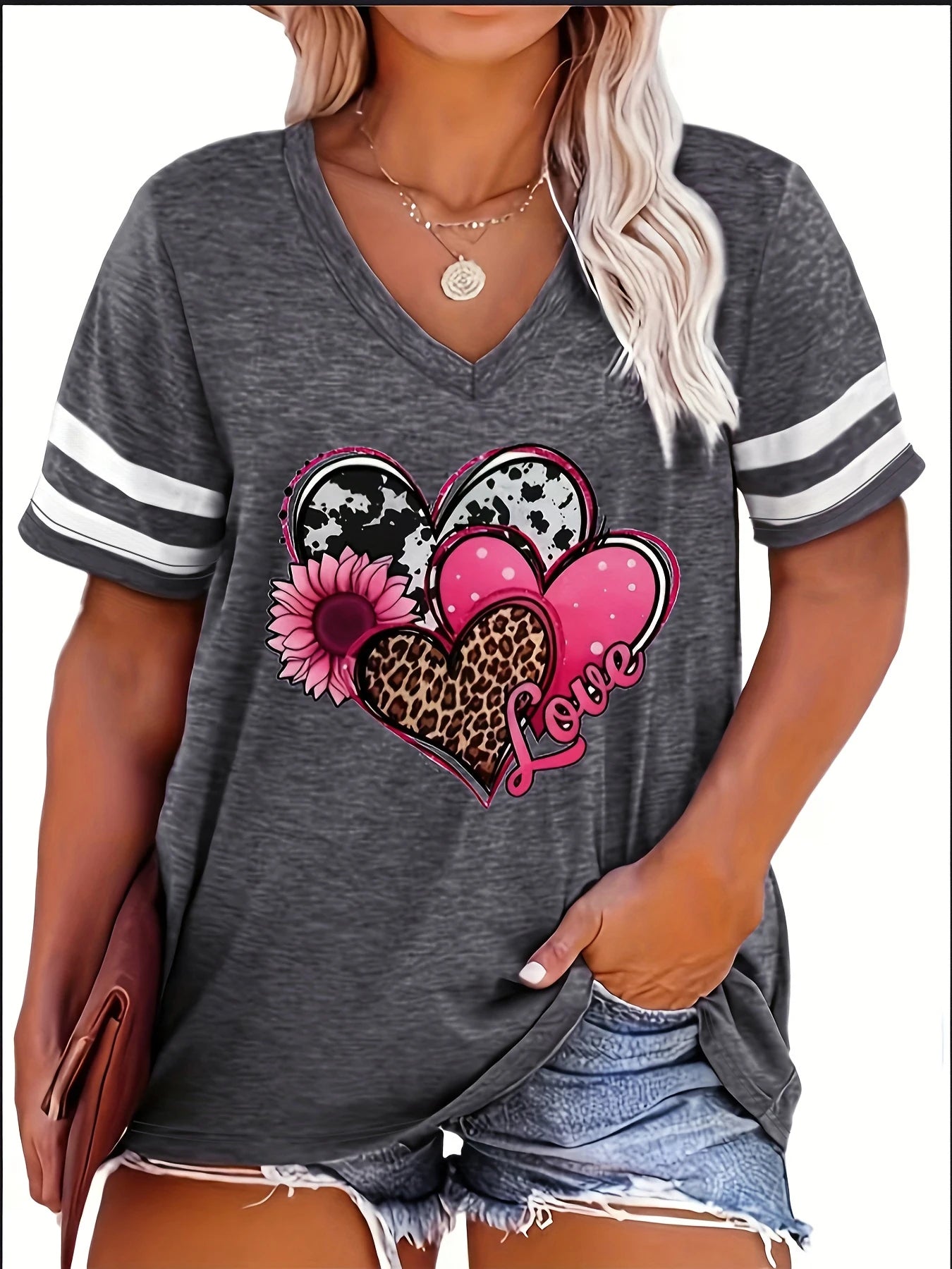 Love Print Casual Tee