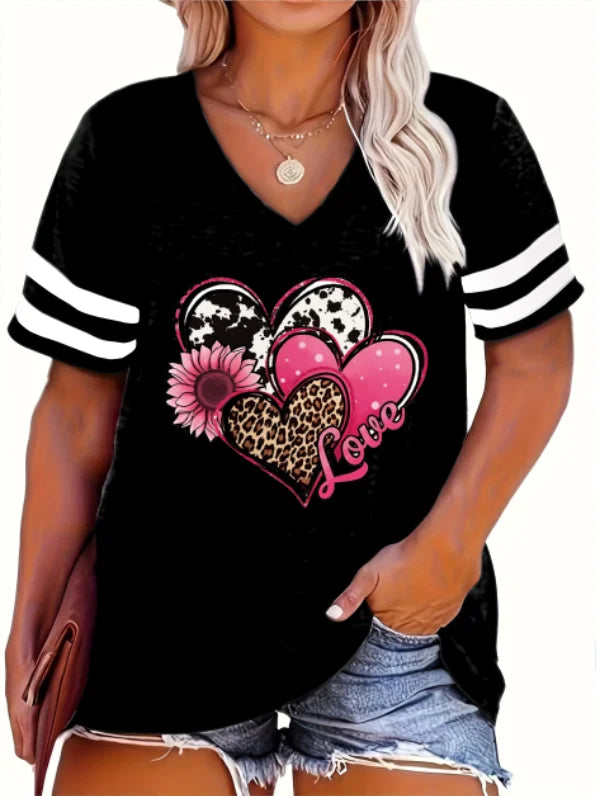 Love Print Casual Tee