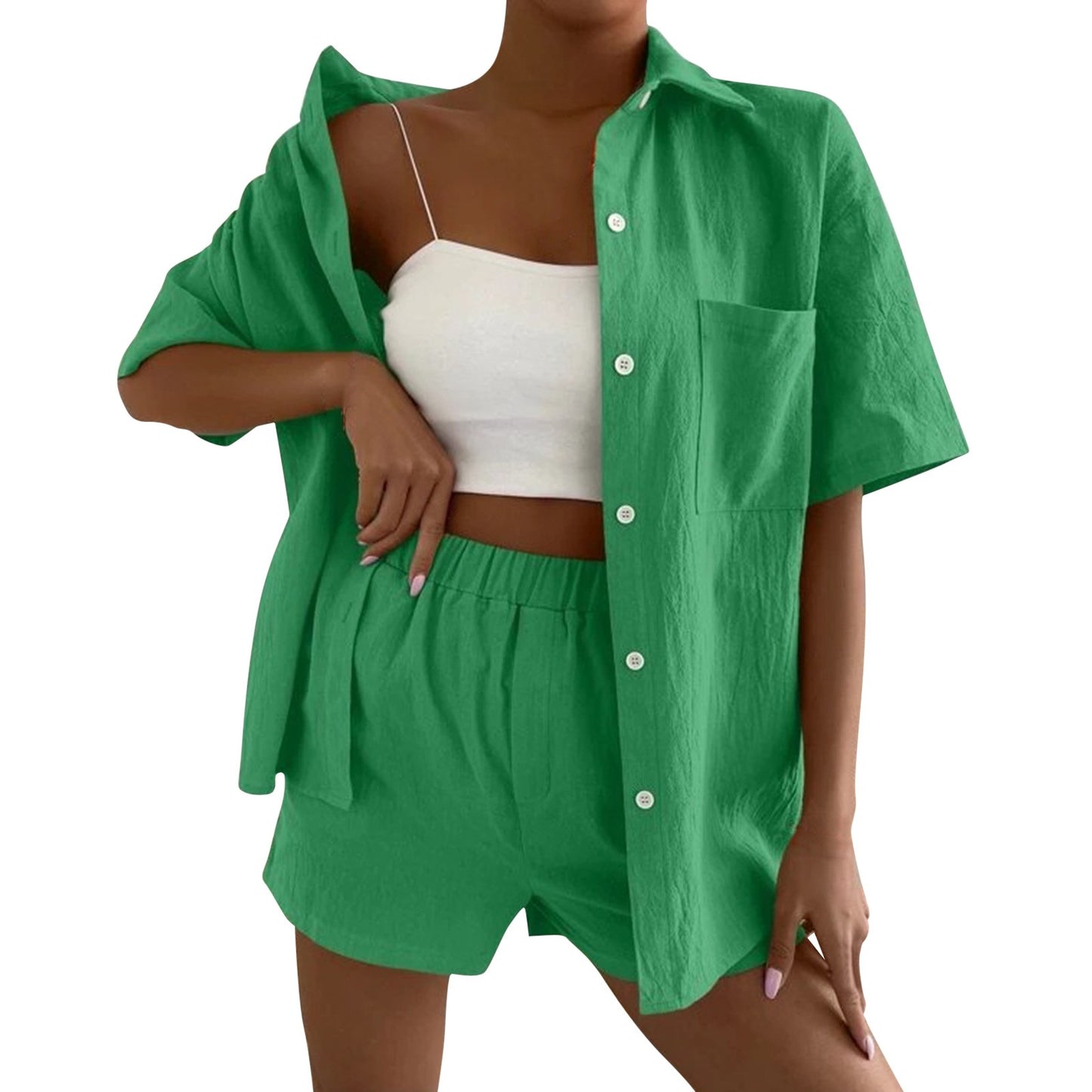 Casual Shorts And Top Two Piece Set