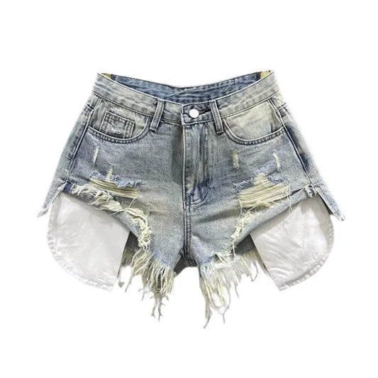 High-waisted Denim Ultra Shorts