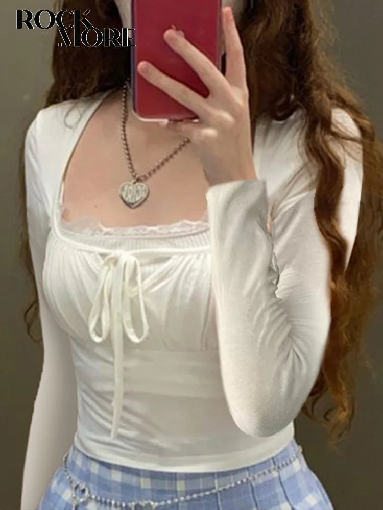 Lace Stitching T-Shirts